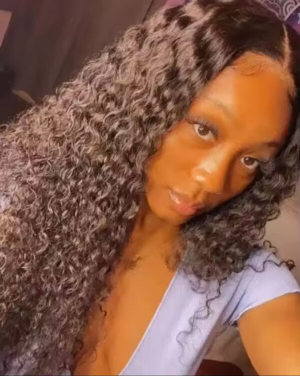 200% Kinky Curly 4C Edges Curly Baby Hair Lace Wigs Human Hair 13x6 HD Lace Frontal Wig Deep Wave Curly Lace Front - Image 1
